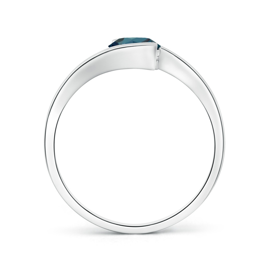 6mm Labgrown Semi Bezel-Set Solitaire Round Lab-Grown Alexandrite Bypass Ring in P950 Platinum side 199