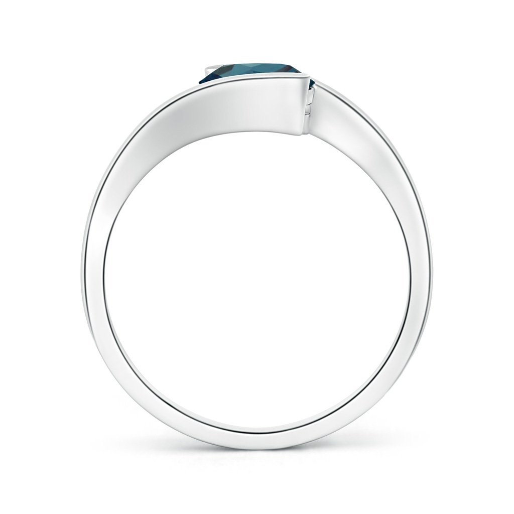 7mm Labgrown Semi Bezel-Set Solitaire Round Lab-Grown Alexandrite Bypass Ring in White Gold - side 199