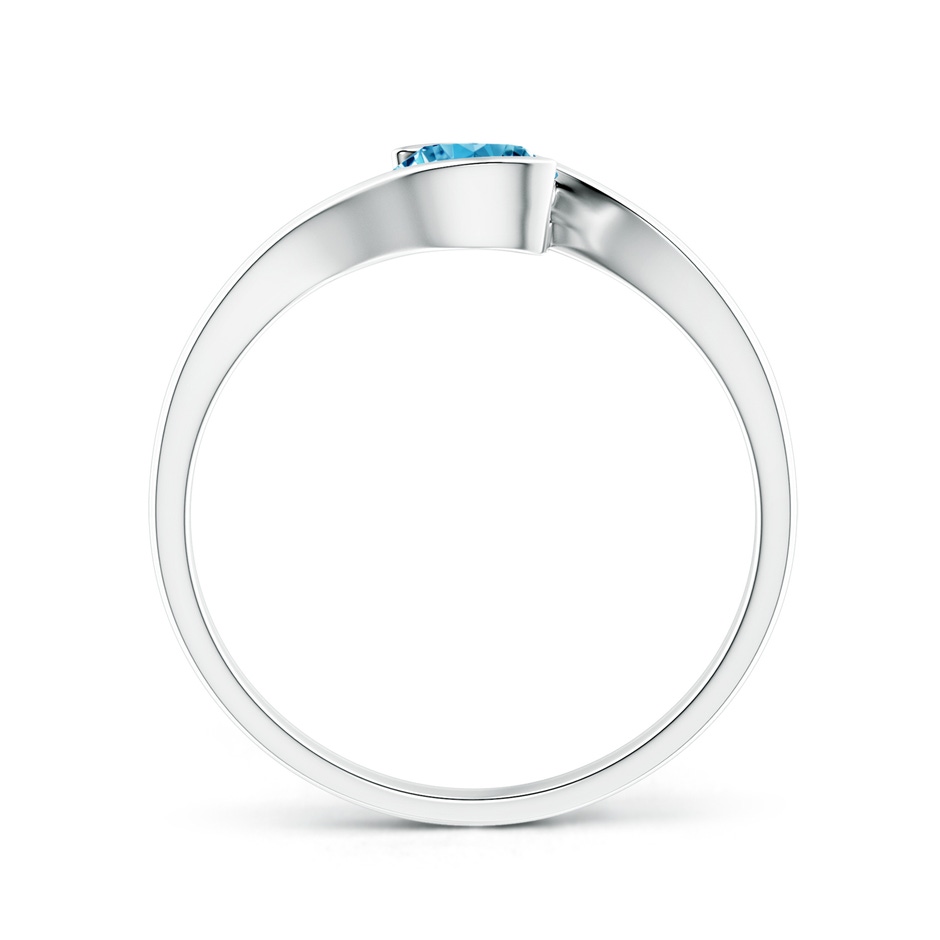 5.1mm Labgrown Semi Bezel-Set Solitaire Round Lab-Grown Fancy Intense Blue Diamond Bypass Ring in White Gold side 199