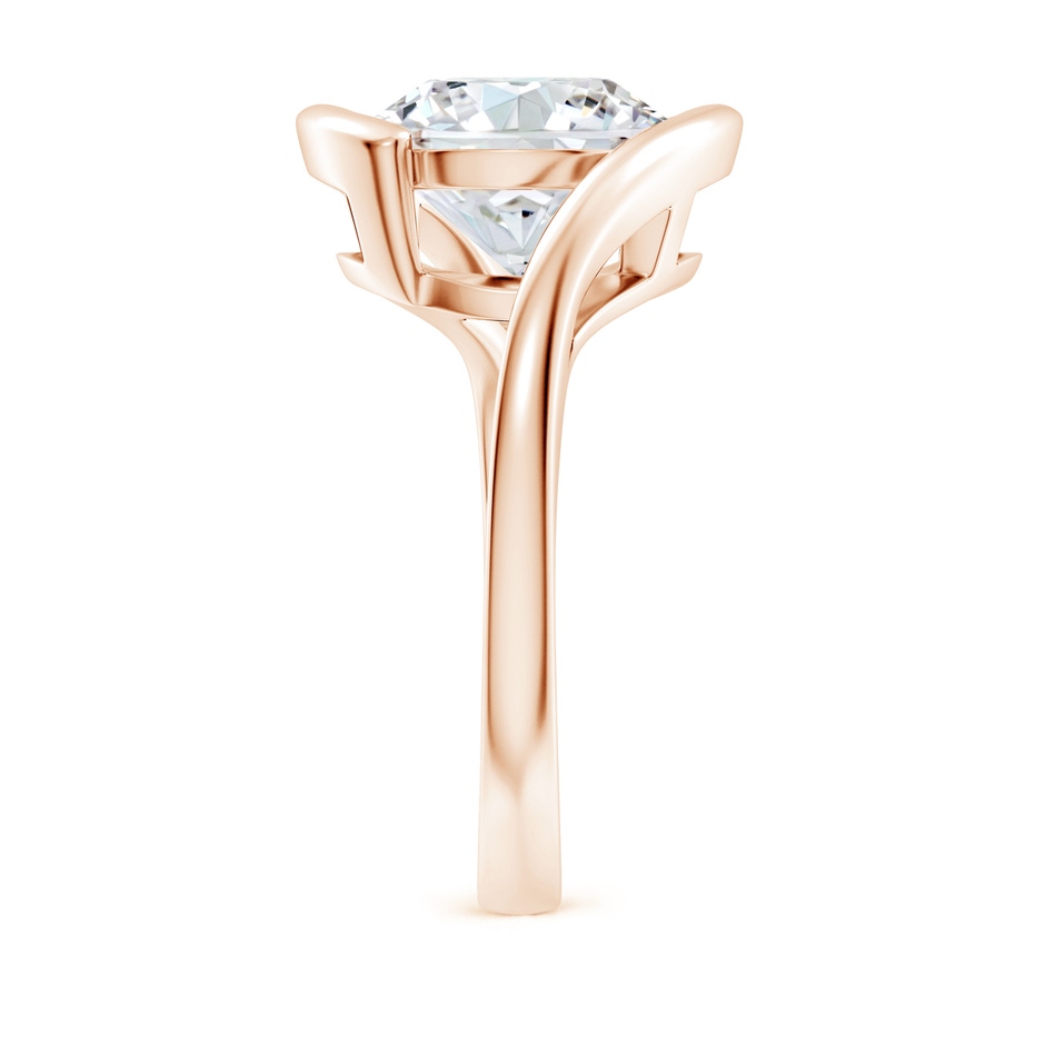 10.1mm FGVS Lab-Grown Semi Bezel-Set Solitaire Round Diamond Bypass Ring in Rose Gold side 299