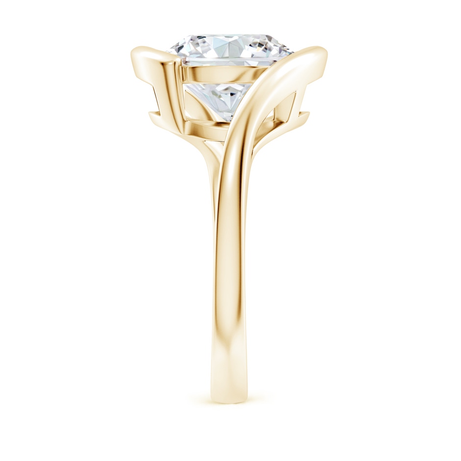 10.1mm FGVS Lab-Grown Semi Bezel-Set Solitaire Round Diamond Bypass Ring in Yellow Gold side 299