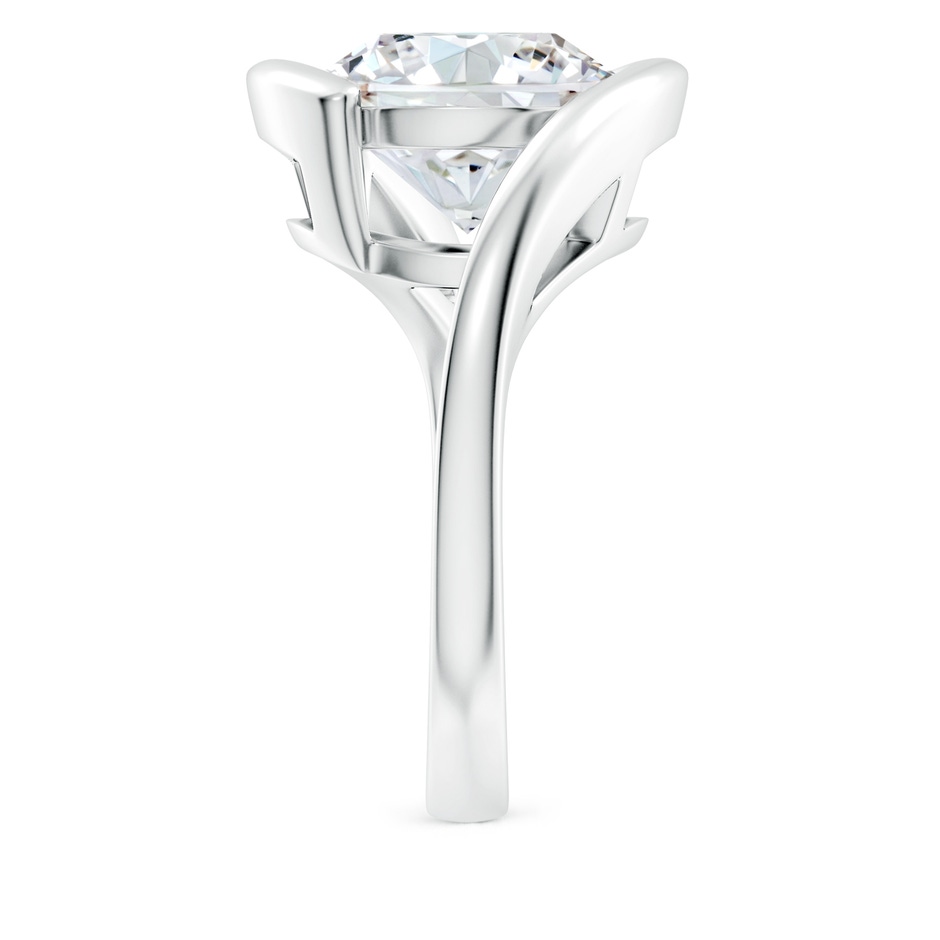 11.1mm FGVS Lab-Grown Semi Bezel-Set Solitaire Round Diamond Bypass Ring in P950 Platinum side 299
