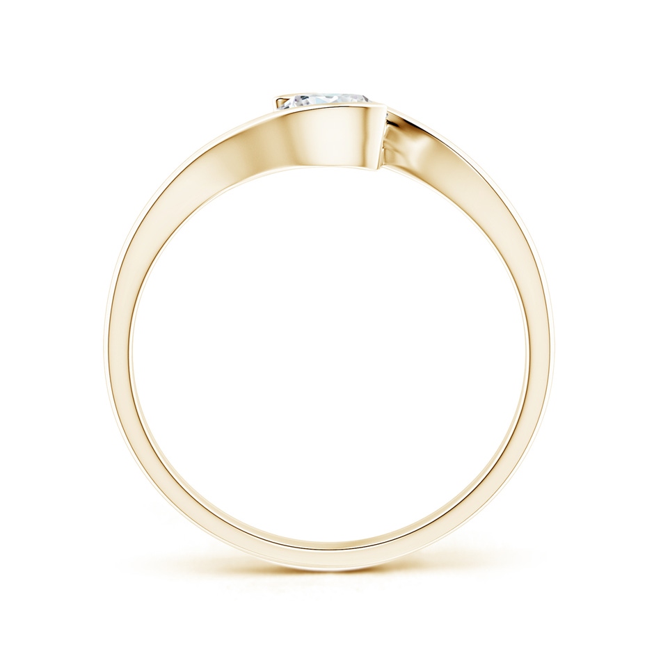 5.1mm FGVS Lab-Grown Semi Bezel-Set Solitaire Round Diamond Bypass Ring in 10K Yellow Gold side 199