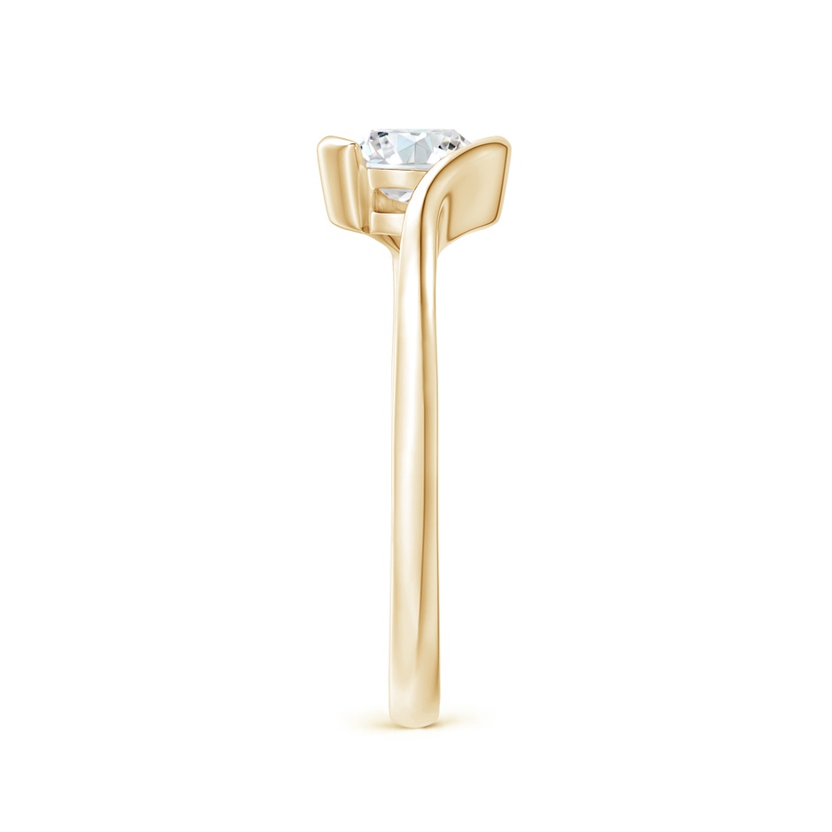 5.1mm FGVS Lab-Grown Semi Bezel-Set Solitaire Round Diamond Bypass Ring in 10K Yellow Gold side 299