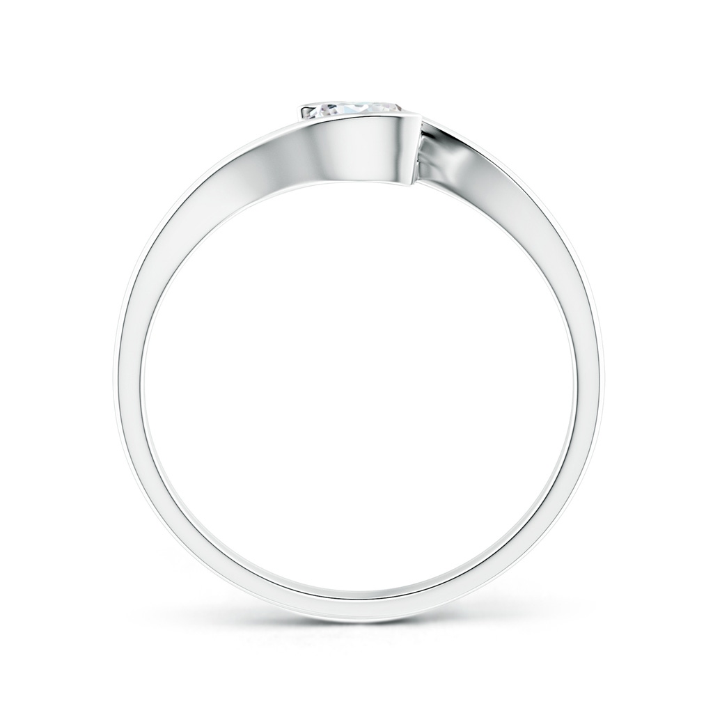 5.1mm FGVS Lab-Grown Semi Bezel-Set Solitaire Round Diamond Bypass Ring in White Gold Side 199