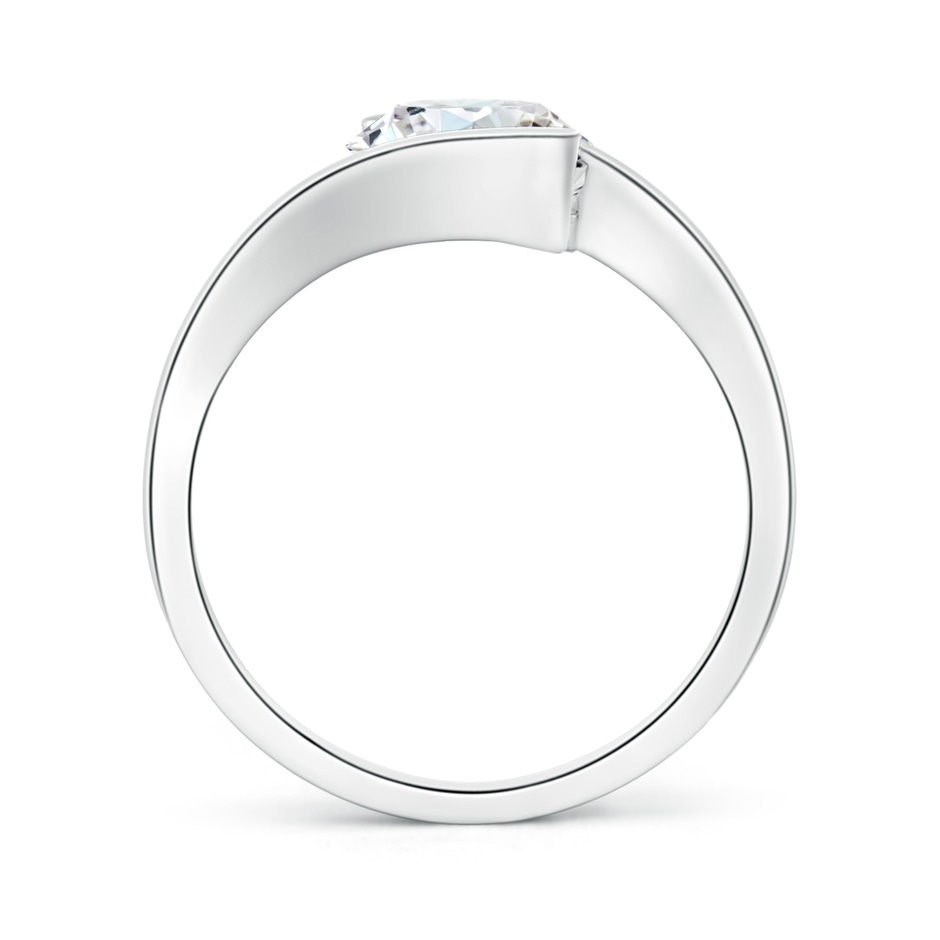 8.1mm FGVS Lab-Grown Semi Bezel-Set Solitaire Round Diamond Bypass Ring in White Gold side 199