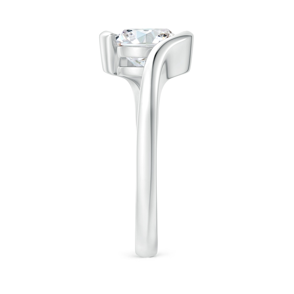 8.1mm FGVS Lab-Grown Semi Bezel-Set Solitaire Round Diamond Bypass Ring in White Gold side 299