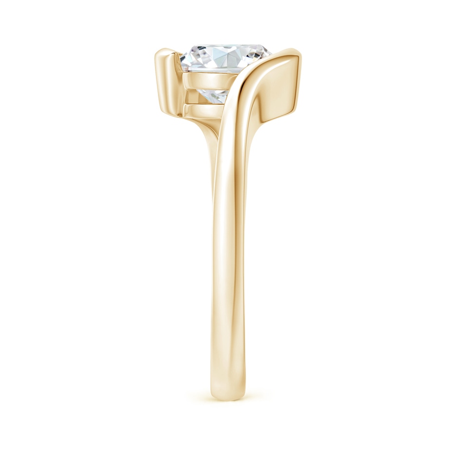 8.1mm FGVS Lab-Grown Semi Bezel-Set Solitaire Round Diamond Bypass Ring in Yellow Gold side 299