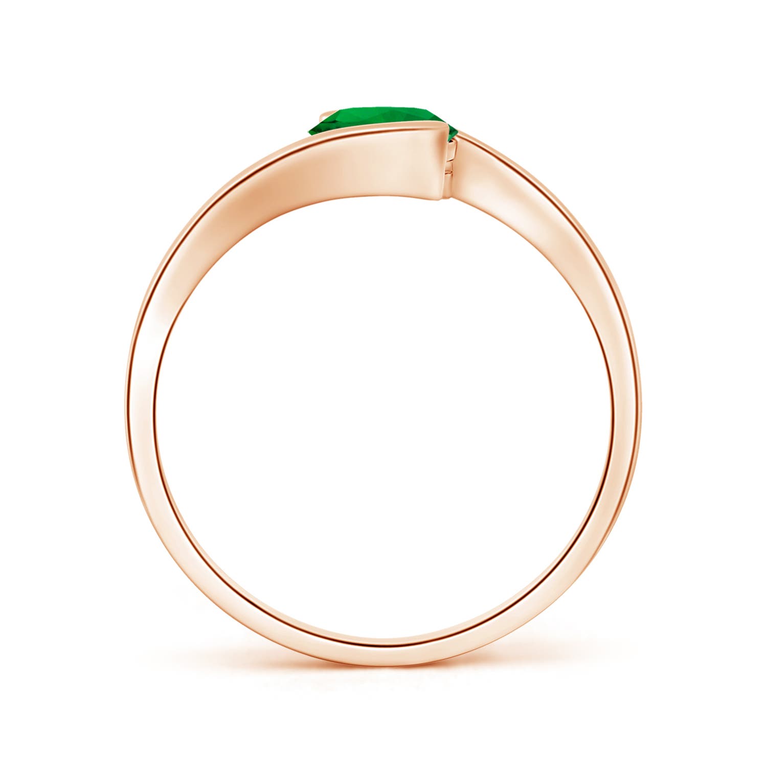 Premium - Lab-Grown Emerald / 0.95 CT / 14 KT Rose Gold