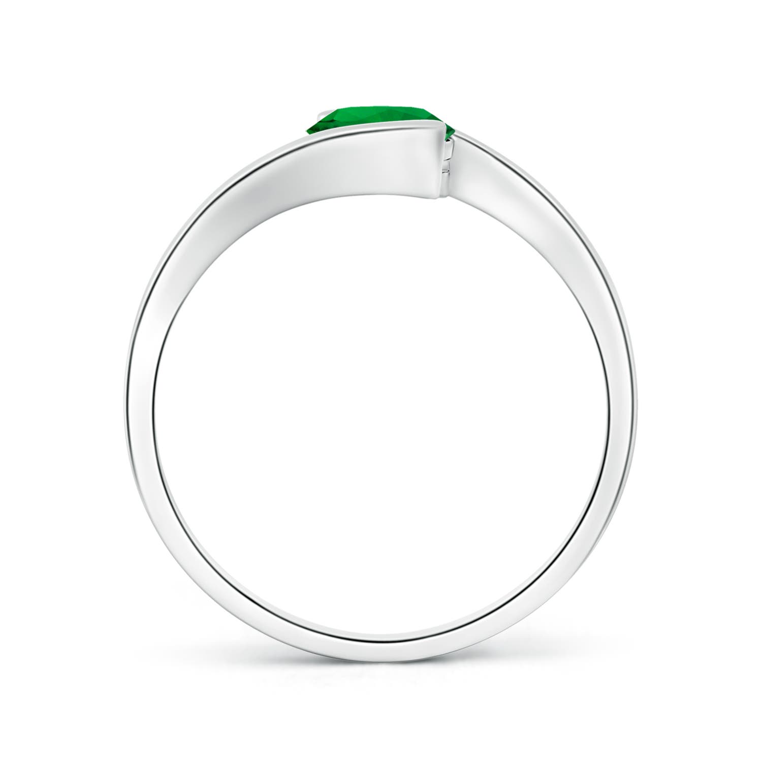 Premium - Lab-Grown Emerald / 0.95 CT / 14 KT White Gold