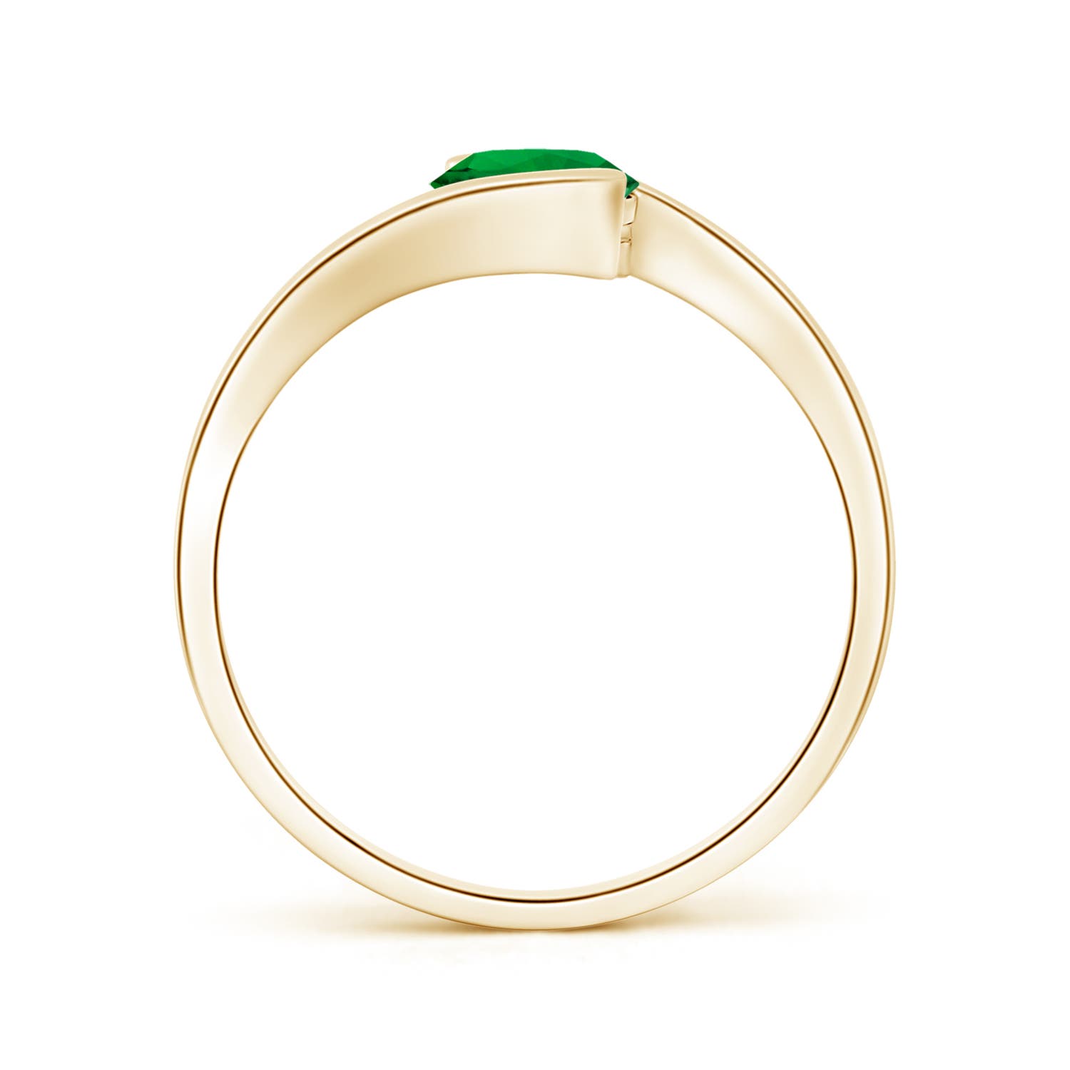 Premium - Lab-Grown Emerald / 0.95 CT / 14 KT Yellow Gold