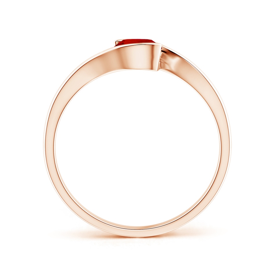 5.5mm Labgrown Lab-Grown Semi Bezel-Set Solitaire Round Ruby Bypass Ring in Rose Gold side 199