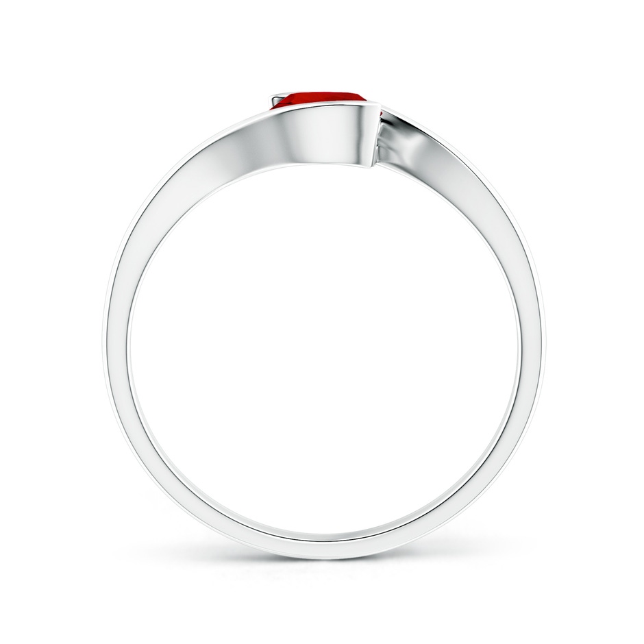 5.5mm Labgrown Lab-Grown Semi Bezel-Set Solitaire Round Ruby Bypass Ring in White Gold side 199