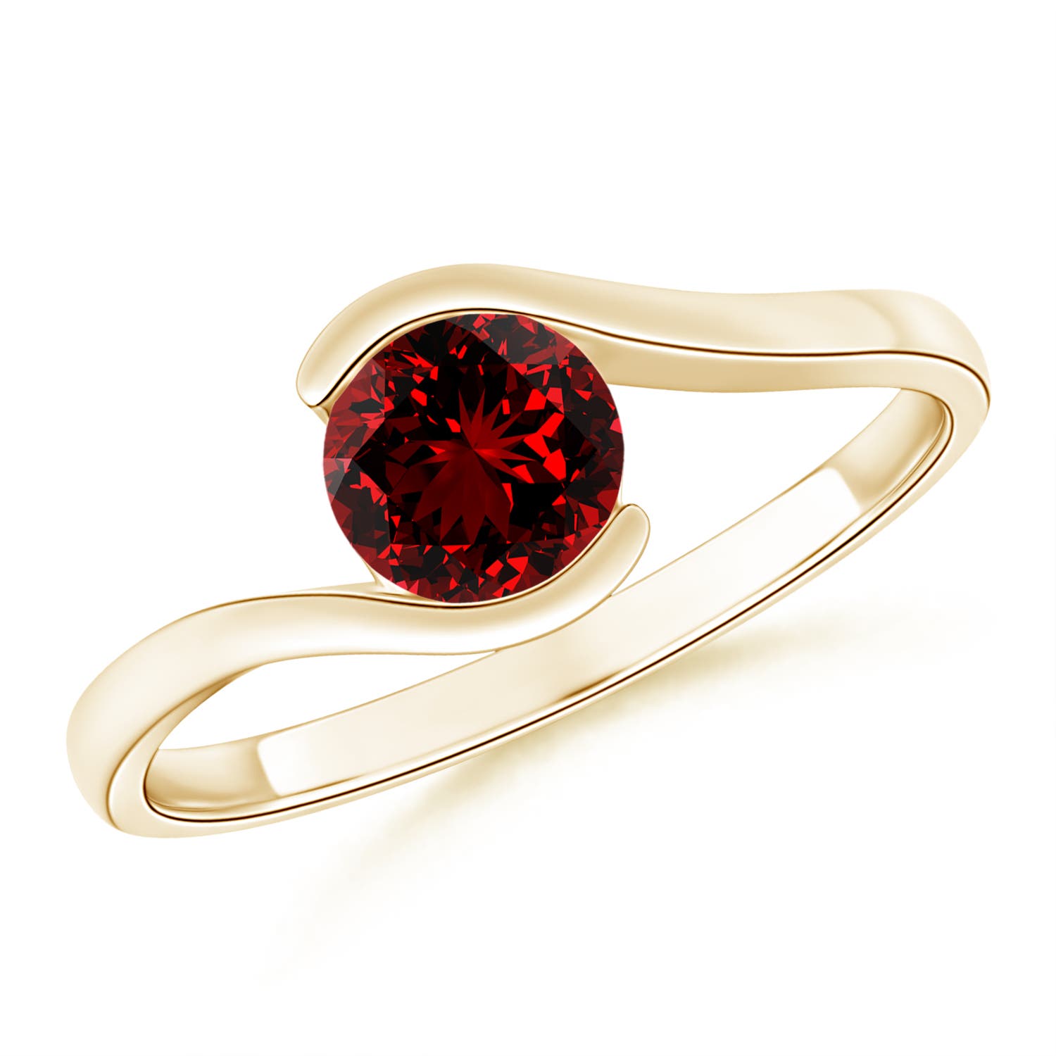 Premium - Lab-Grown Ruby / 1.2 CT / 14 KT Yellow Gold