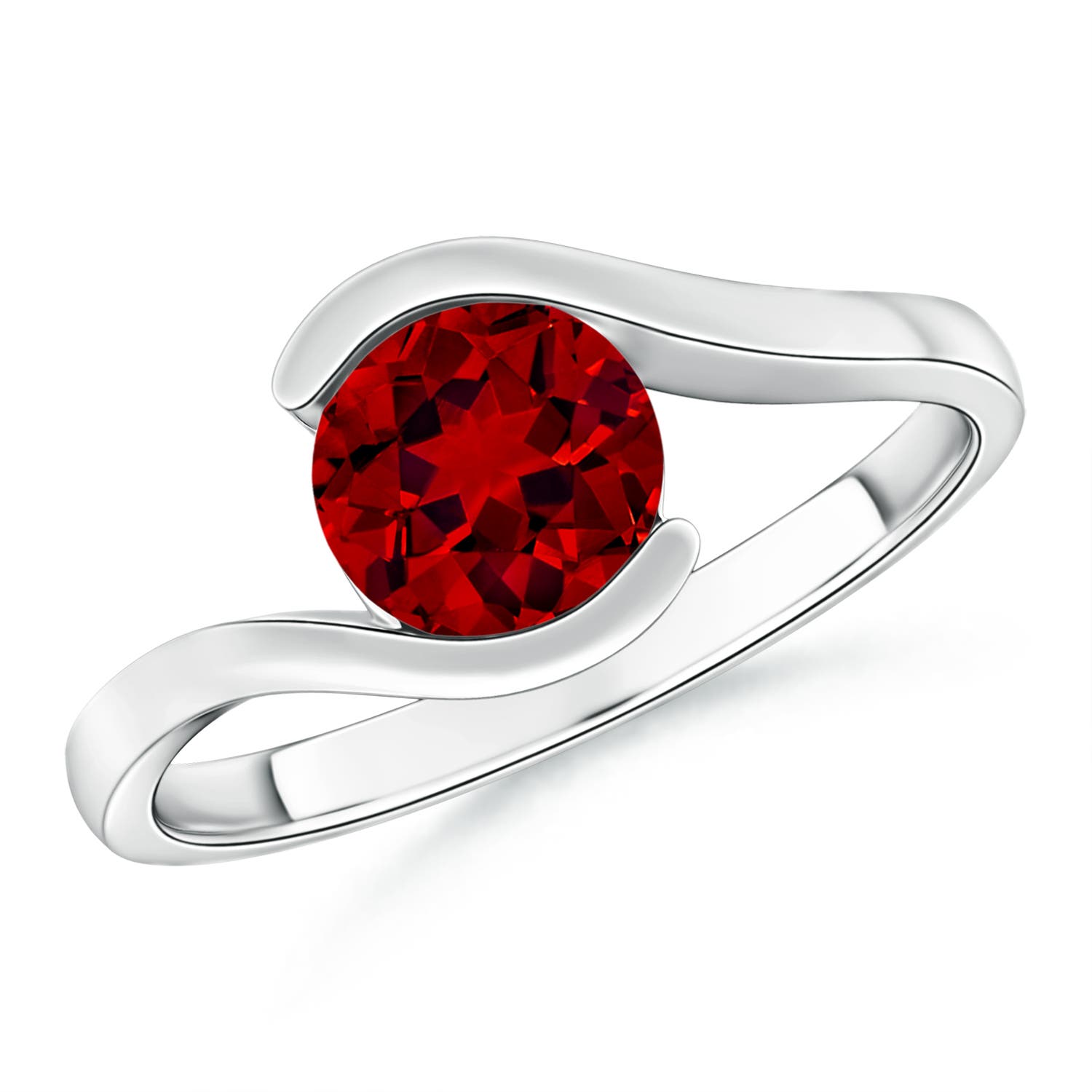 Premium - Lab-Grown Ruby / 1.75 CT / 14 KT White Gold