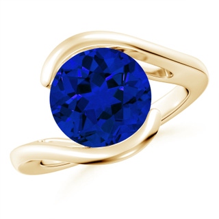 Round Lab-Grown Lab Grown Blue Sapphire