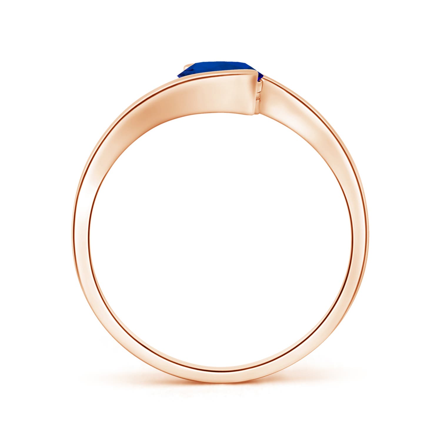 Premium - Lab-Grown Blue Sapphire / 1.2 CT / 14 KT Rose Gold