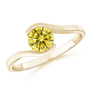 Round Fancy Intense, VS Lab Grown Yellow Diamond