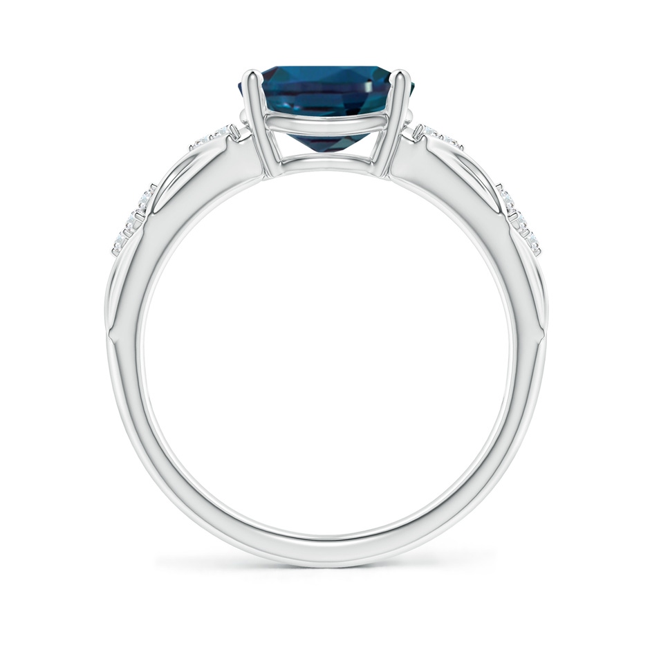 9x7mm Labgrown Oval Lab-Grown Alexandrite Vintage Style Ring with Diamond Accents in P950 Platinum side 199
