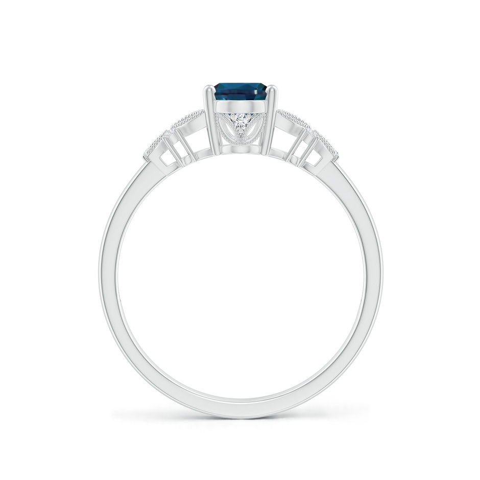 7x5mm Labgrown Vintage Style Oval Lab-Grown Alexandrite Ring with Diamonds in P950 Platinum side 199