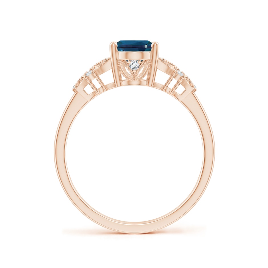 8x6mm Labgrown Vintage Style Oval Lab-Grown Alexandrite Ring with Diamonds in Rose Gold side 199