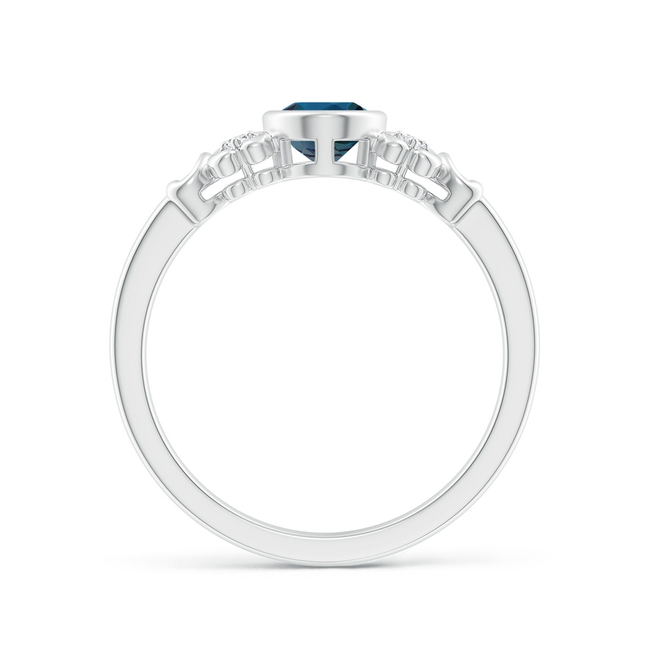 7x5mm Labgrown Vintage Style Bezel-Set Oval Lab-Grown Alexandrite Ring with Diamonds in P950 Platinum side 199