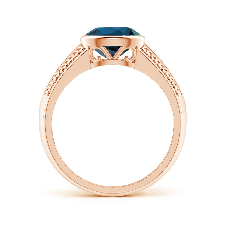 8x6mm Labgrown Vintage Inspired Bezel-Set Lab-Grown Alexandrite Ring with Grooves in Rose Gold side 199