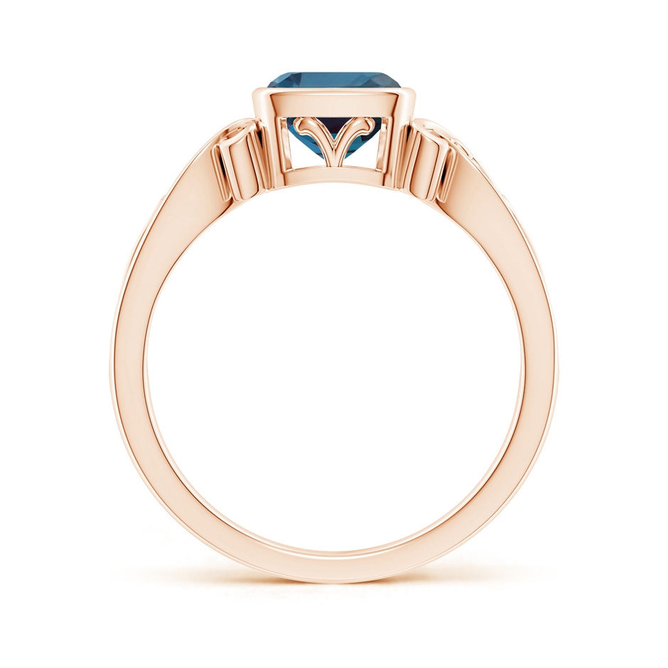 6mm Labgrown Vintage Style Cushion Lab-Grown Alexandrite Solitaire Ring in Rose Gold side 199
