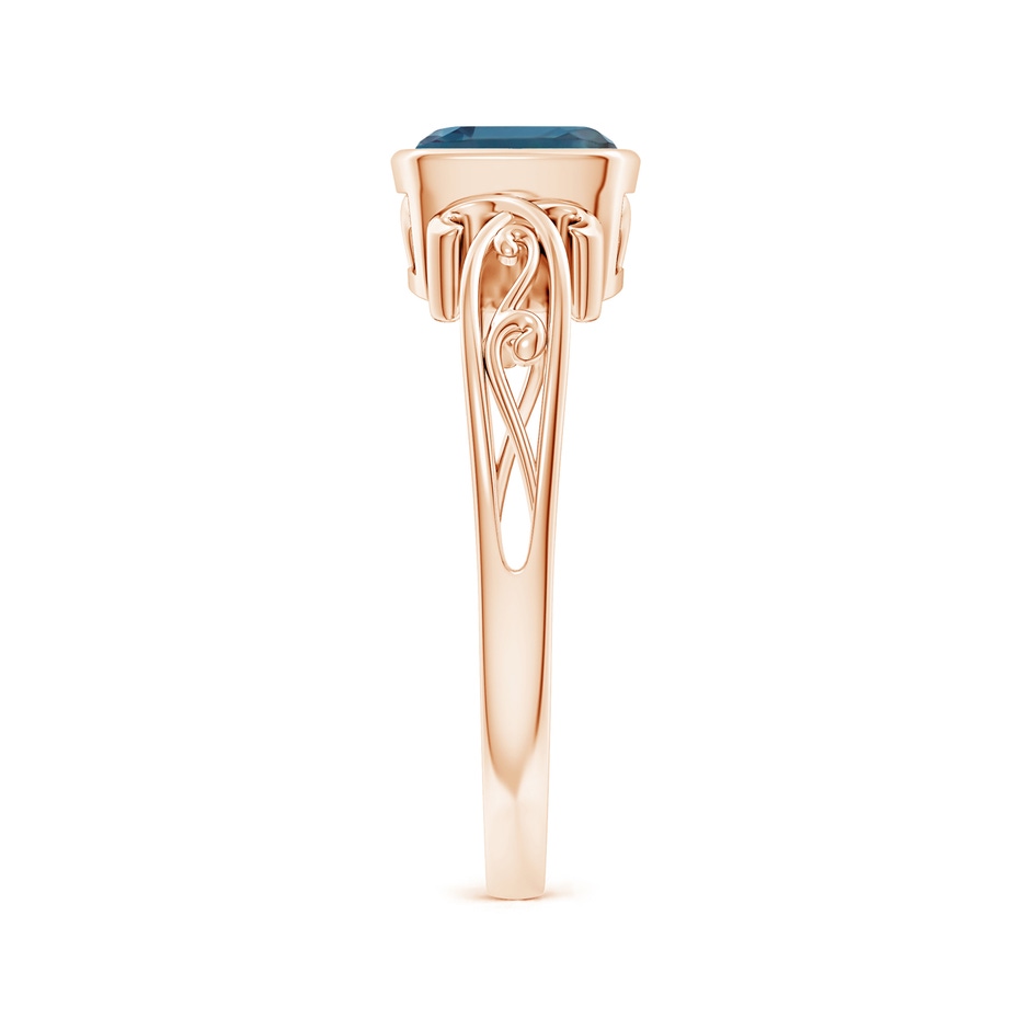 6mm Labgrown Vintage Style Cushion Lab-Grown Alexandrite Solitaire Ring in Rose Gold side 299