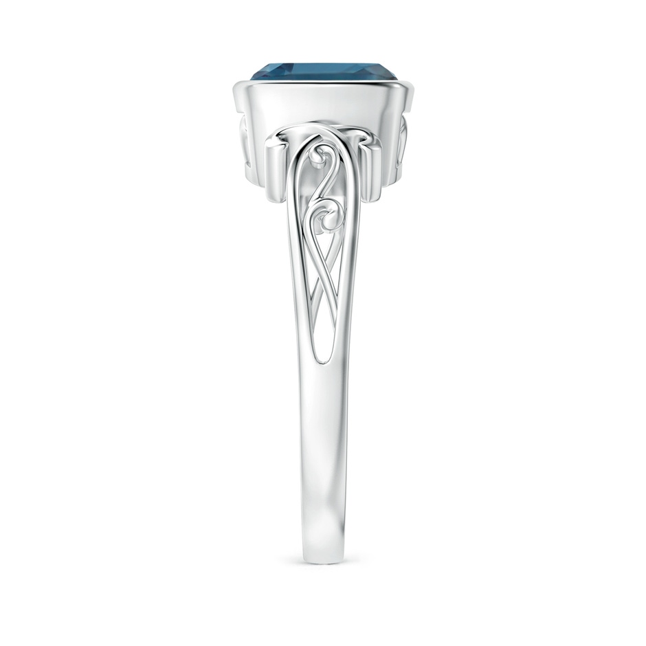 7mm Labgrown Vintage Style Cushion Lab-Grown Alexandrite Solitaire Ring in P950 Platinum side 299