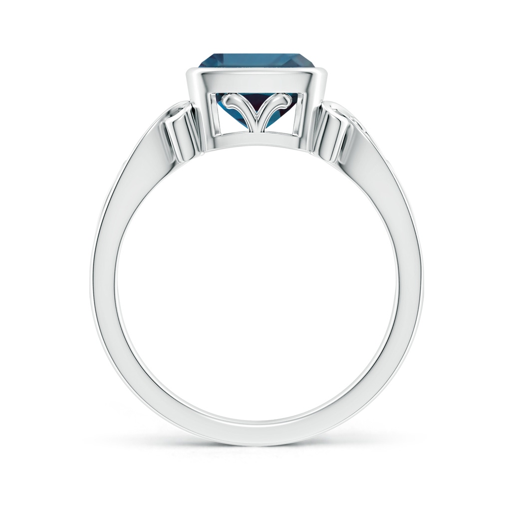 7mm Labgrown Vintage Style Cushion Lab-Grown Alexandrite Solitaire Ring in White Gold - side 199