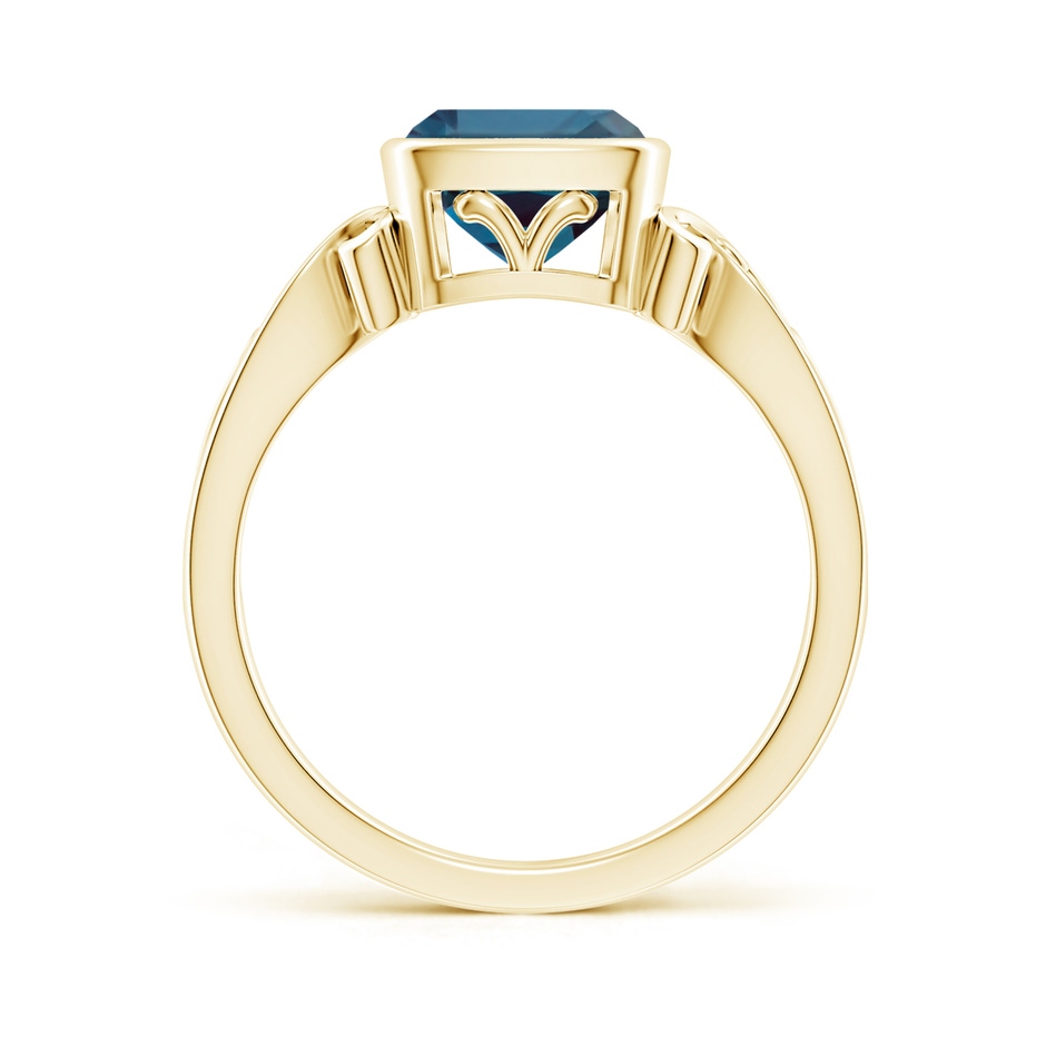 7mm Labgrown Vintage Style Cushion Lab-Grown Alexandrite Solitaire Ring in Yellow Gold side 199