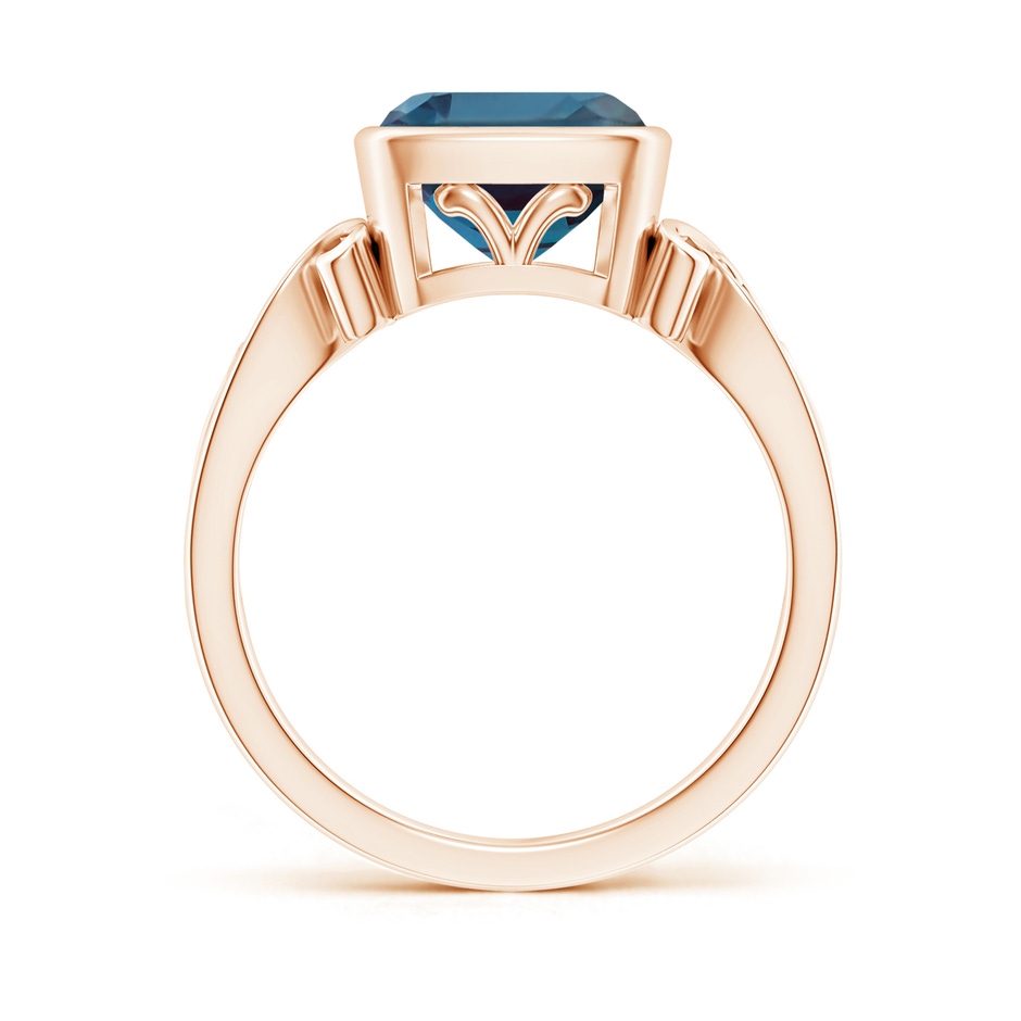 8mm Labgrown Vintage Style Cushion Lab-Grown Alexandrite Solitaire Ring in Rose Gold side 199