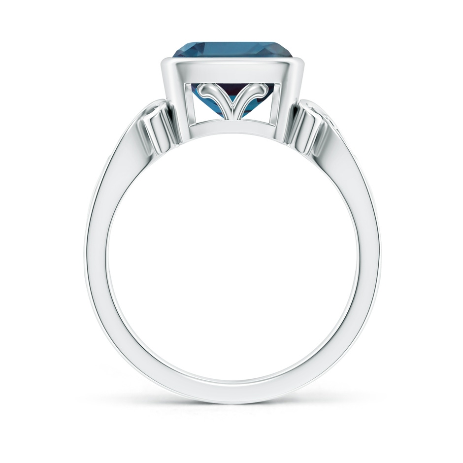 8mm Labgrown Vintage Style Cushion Lab-Grown Alexandrite Solitaire Ring in White Gold side 199