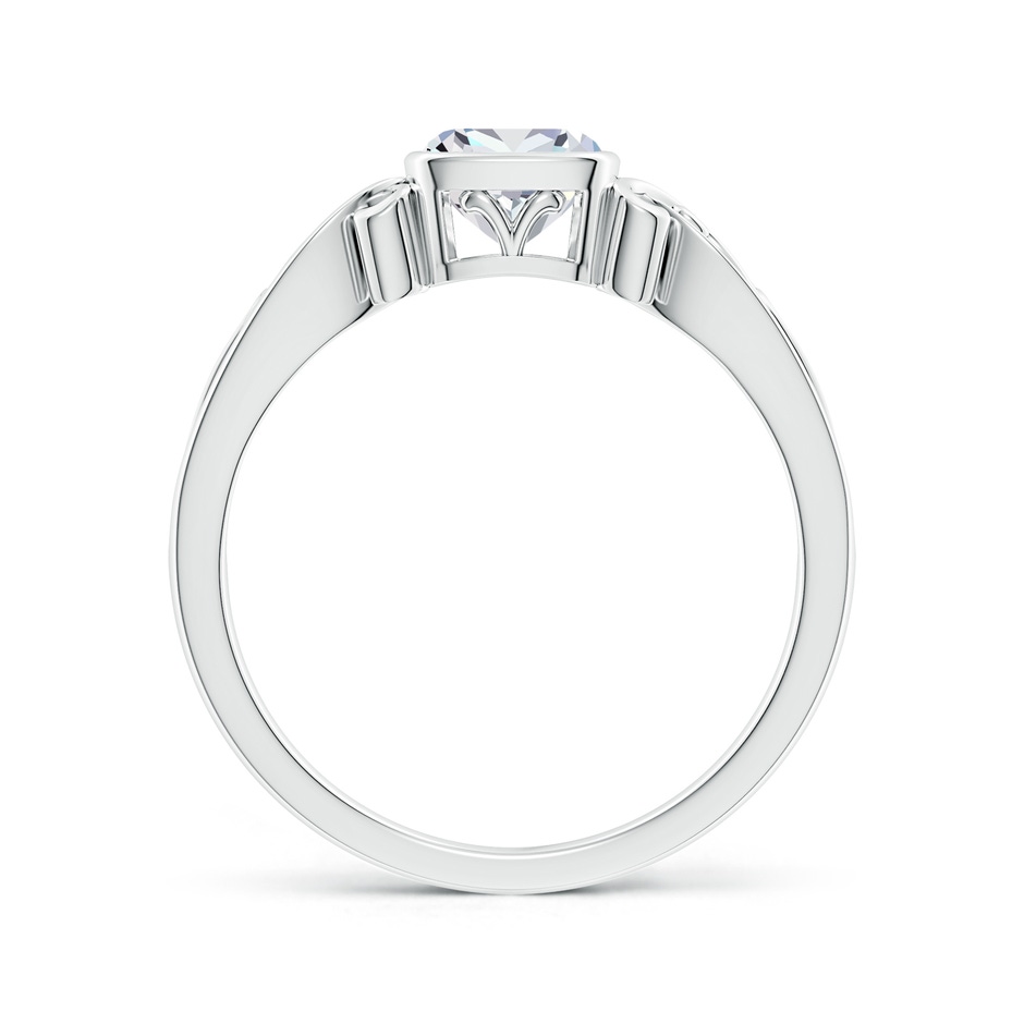 5mm FGVS Lab-Grown Vintage Style Cushion Diamond Solitaire Ring in White Gold side 199