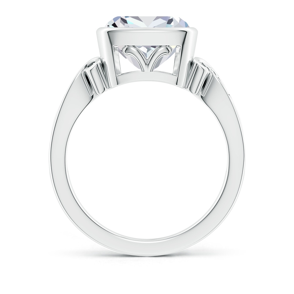 9.4mm FGVS Lab-Grown Vintage Style Cushion Diamond Solitaire Ring in P950 Platinum side 199