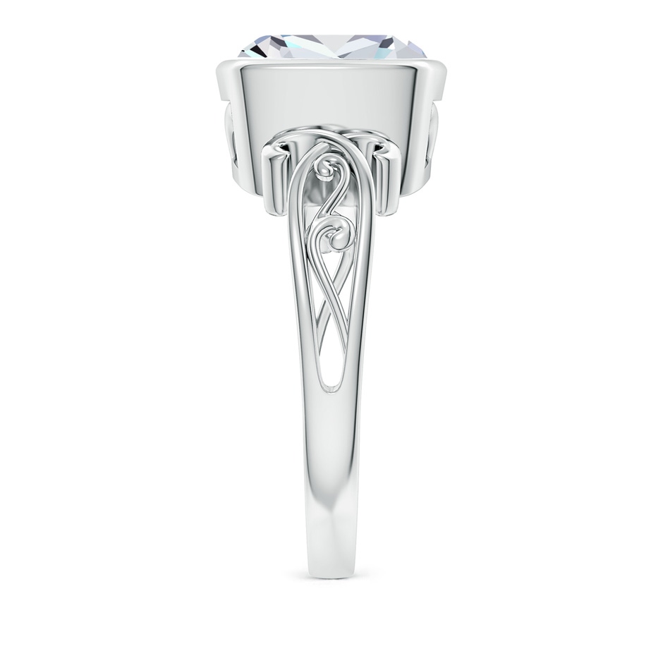 9.4mm FGVS Lab-Grown Vintage Style Cushion Diamond Solitaire Ring in P950 Platinum side 299