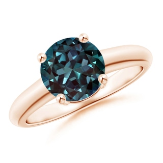 8mm Labgrown Round Lab-Grown Alexandrite Solitaire Engagement Ring in Rose Gold