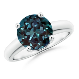 9mm Labgrown Round Lab-Grown Alexandrite Solitaire Engagement Ring in White Gold