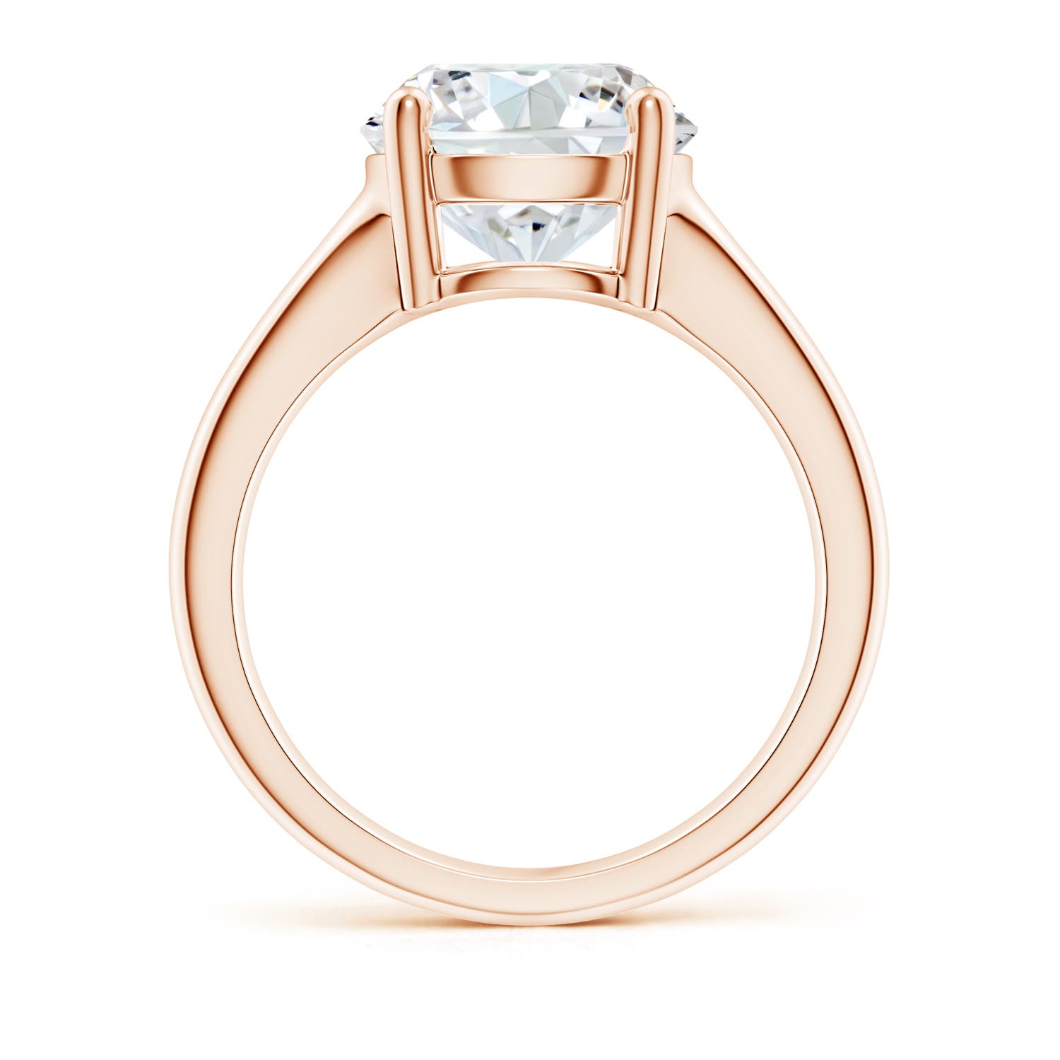 10.1mm FGVS Lab-Grown Round Diamond Solitaire Engagement Ring in 18K Rose Gold