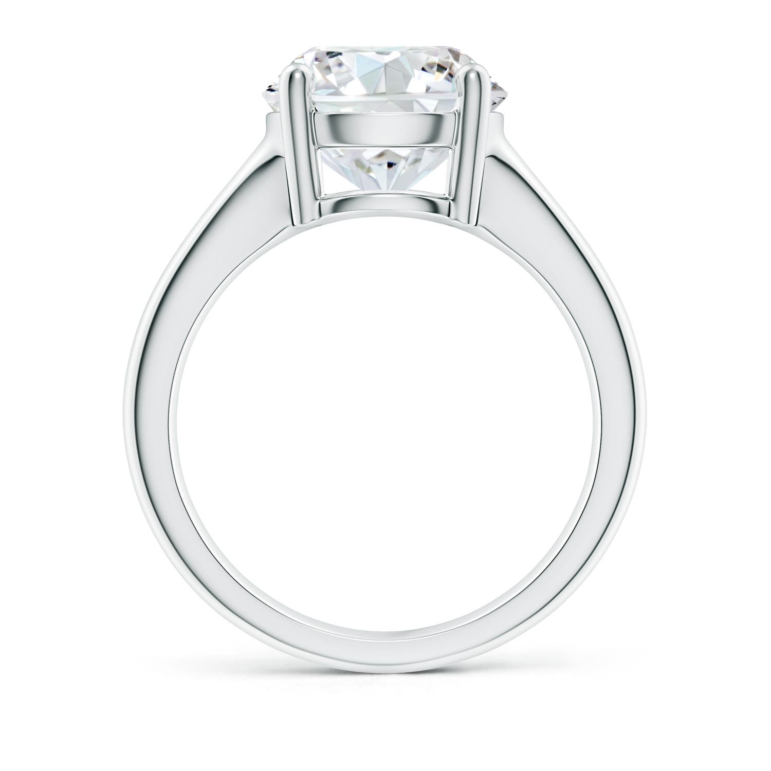 10.1mm FGVS Lab-Grown Round Diamond Solitaire Engagement Ring in 18K White Gold
