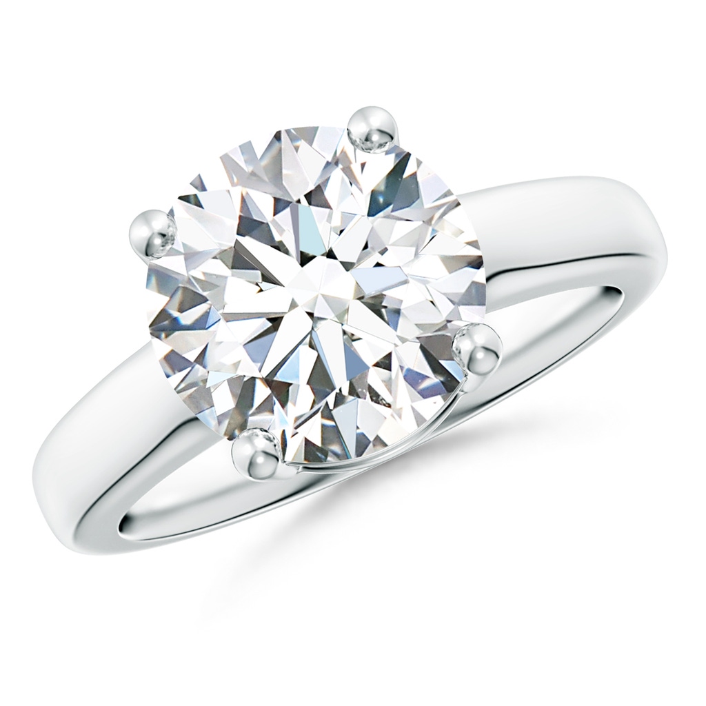 10.1mm FGVS Lab-Grown Round Diamond Solitaire Engagement Ring in White Gold