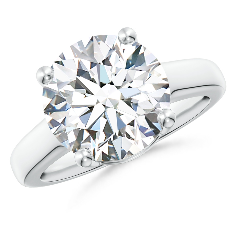 11.1mm FGVS Lab-Grown Round Diamond Solitaire Engagement Ring in P950 Platinum 
