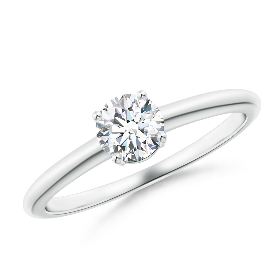 5.1mm FGVS Lab-Grown Round Diamond Solitaire Engagement Ring in S999 Silver 