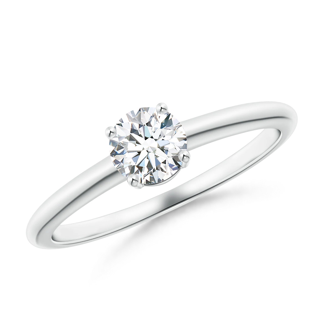 5.1mm FGVS Lab-Grown Round Diamond Solitaire Engagement Ring in White Gold