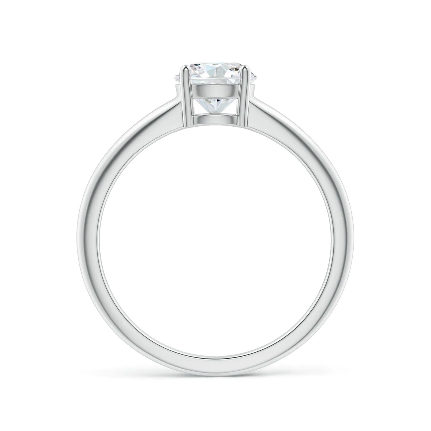 5.8mm FGVS Lab-Grown Round Diamond Solitaire Engagement Ring in White Gold