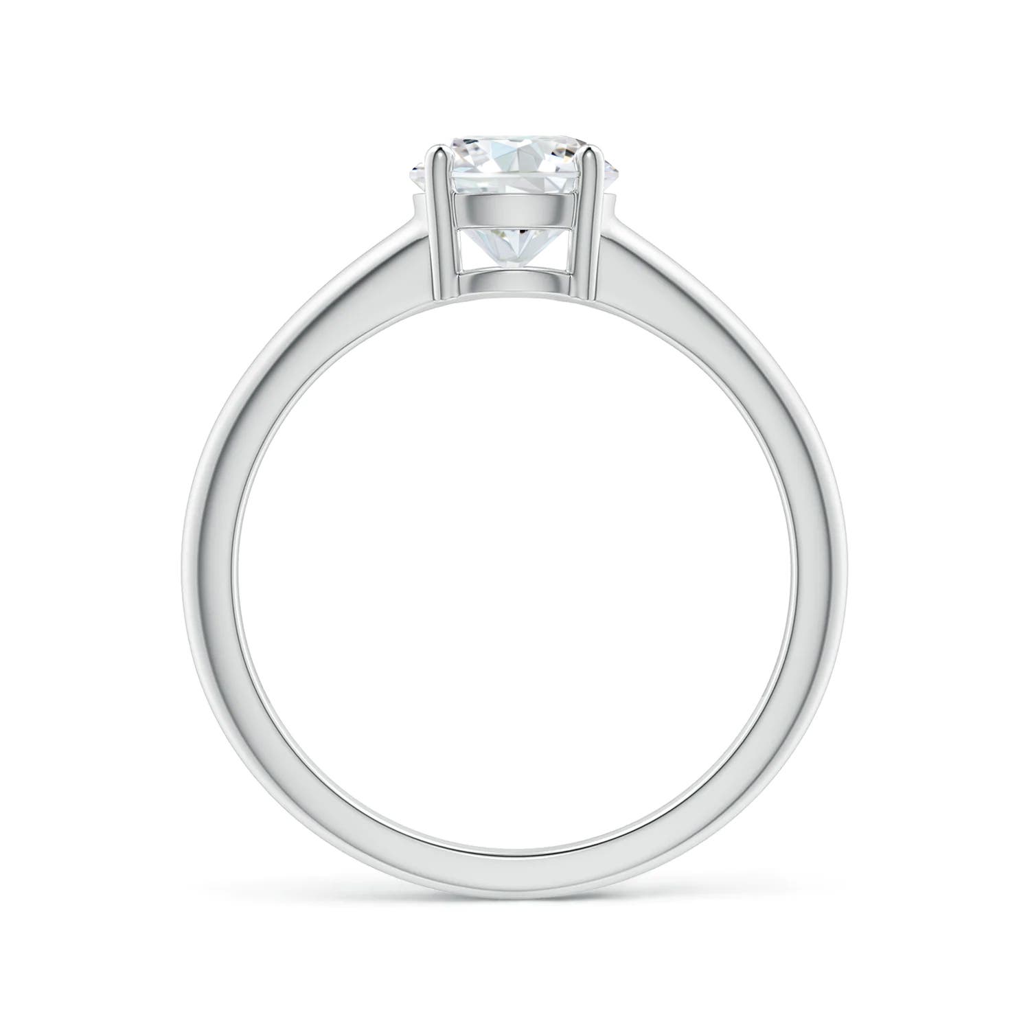 6.4mm FGVS Lab-Grown Round Diamond Solitaire Engagement Ring in White Gold