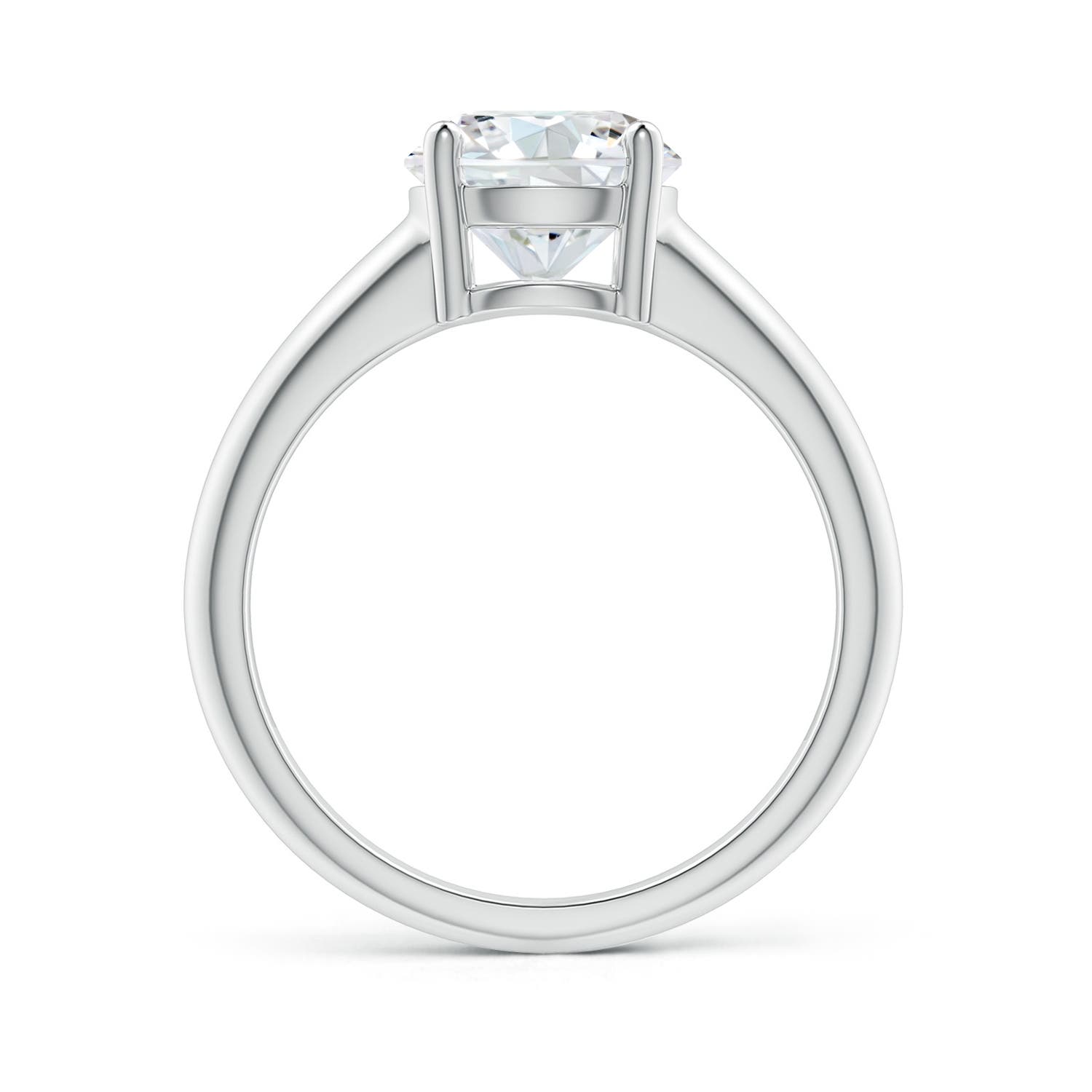 8.1mm FGVS Lab-Grown Round Diamond Solitaire Engagement Ring in White Gold