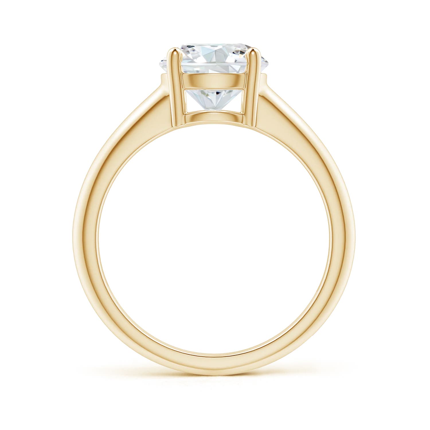 8.1mm FGVS Lab-Grown Round Diamond Solitaire Engagement Ring in Yellow Gold