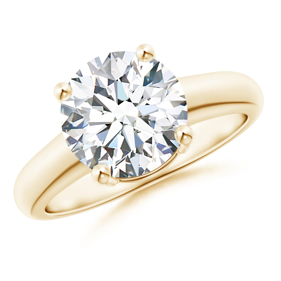 9.2mm FGVS Lab-Grown Round Diamond Solitaire Engagement Ring in 18K Yellow Gold 